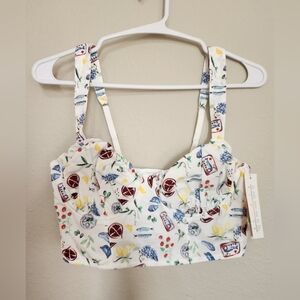 White Colsie Target Bralette Size Small